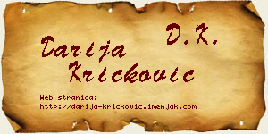 Darija Kričković vizit kartica